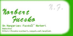 norbert fucsko business card